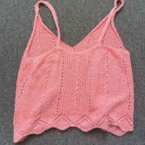 By Anthropologie V-Neck Pointelle Sweater Tank size small - Picture 2 of 3